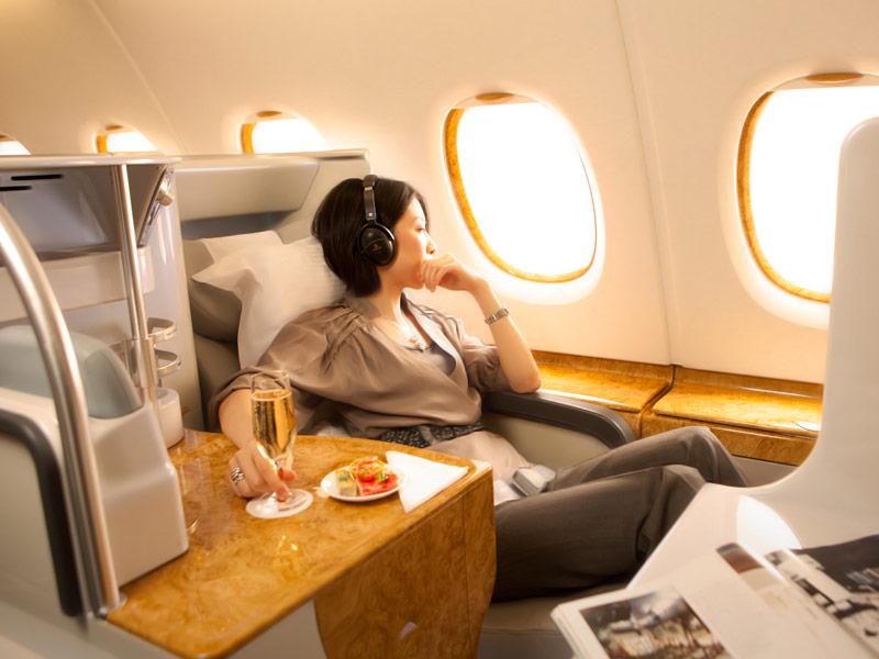 Fully flat Bed on the A380 in Business class